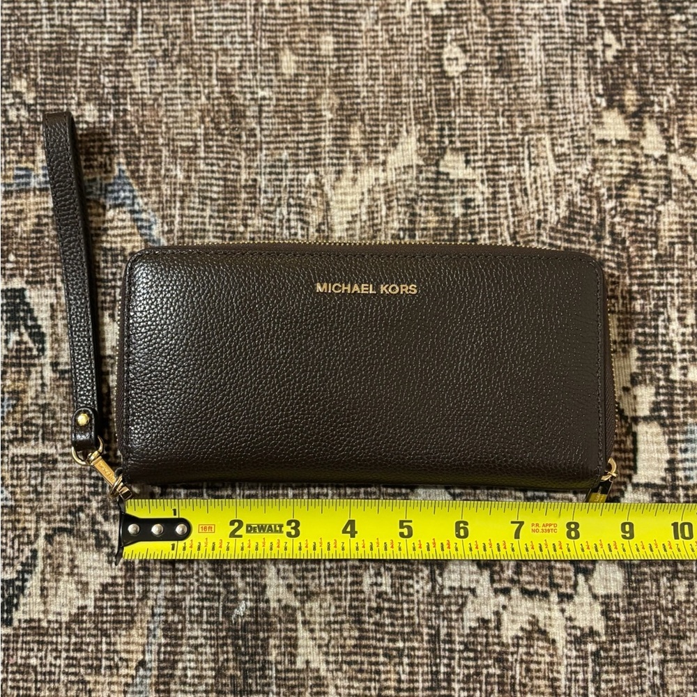 Michael Kors Dark Brown Zip-Around Wallet